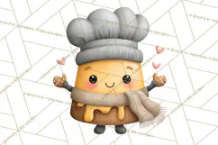Sweet Treats Bakery Clipart PNG, Adorable Pastry Chefs Product Image 4