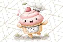 Sweet Treats Bakery Clipart PNG, Adorable Pastry Chefs Product Image 4