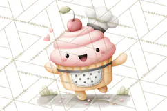 Sweet Treats Bakery Clipart PNG, Adorable Pastry Chefs Product Image 4