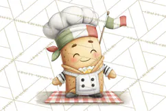 Sweet Treats Bakery Clipart PNG, Adorable Pastry Chefs Product Image 5
