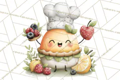 Sweet Treats Bakery Clipart PNG, Adorable Pastry Chefs Product Image 4