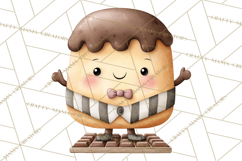 Sweet Treats Bakery Clipart PNG, Adorable Pastry Chefs Product Image 2