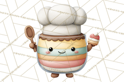 Sweet Treats Bakery Clipart PNG, Adorable Pastry Chefs Product Image 5