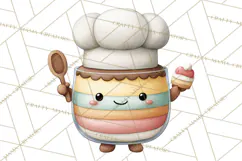 Sweet Treats Bakery Clipart PNG, Adorable Pastry Chefs Product Image 5