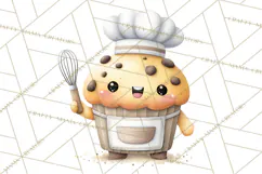 Sweet Treats Bakery Clipart PNG, Adorable Pastry Chefs Product Image 3