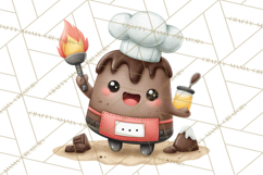 Sweet Treats Bakery Clipart PNG, Adorable Pastry Chefs Product Image 5