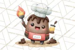 Sweet Treats Bakery Clipart PNG, Adorable Pastry Chefs Product Image 5