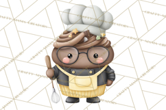 Sweet Treats Bakery Clipart PNG, Adorable Pastry Chefs Product Image 3