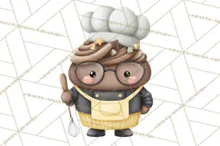 Sweet Treats Bakery Clipart PNG, Adorable Pastry Chefs Product Image 3