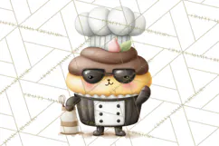 Sweet Treats Bakery Clipart PNG, Adorable Pastry Chefs Product Image 4