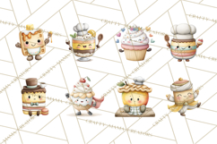 Sweet Treats Bakery Clipart PNG, Adorable Pastry Chefs Product Image 2