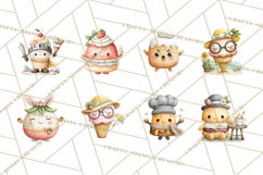 Sweet Treats Bakery Clipart PNG, Adorable Pastry Chefs Product Image 3
