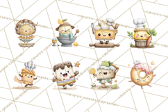Sweet Treats Bakery Clipart PNG, Adorable Pastry Chefs Product Image 5