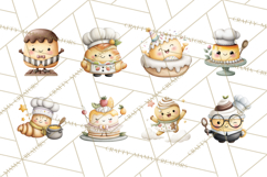 Sweet Treats Bakery Clipart PNG, Adorable Pastry Chefs Product Image 7