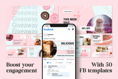 Bakery Facebook Canva Social Media Post Templates Product Image 3