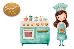 Cute Bakery Clipart - 4 PNG Files Product Image 2