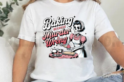 Baking Because Murder Is Wrong Sublimation PNG Product Image 2