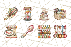 Kitchen Clipart PNG, Baking Tools Icons Product Image 2