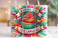 Baking Is My Love Language Tumbler, Kitchen Tumbler, Baker Product Image 1