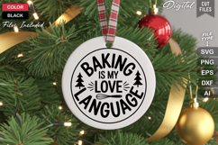 Baking Is My Love Language SVG | Christmas Round Sign SVG Product Image 3