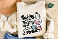 Baking is my Therapy along with a side of Sublimation PNG Product Image 2