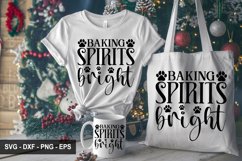 Baking Spirits Bright - Christmas Dog SVG Design Product Image 1