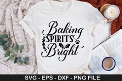 Baking spirits bright - Christmas Dog SVG Design Product Image 1