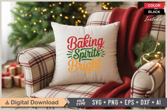Baking Spirits Bright SVG | Christmas SVG | Holiday SVG Product Image 4