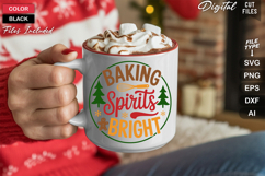 Baking Spirits Bright SVG | Christmas Round Sign SVG | Xmas Product Image 5