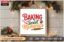 Baking Sweet Memories SVG | Christmas SVG | Holiday SVG Product Image 6