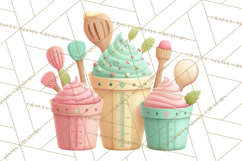 Vintage Baking Tools Clipart, Rolling Pins Whisks Mixing Png Product Image 2