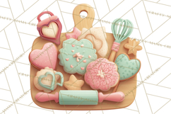 Vintage Baking Tools Clipart, Rolling Pins Whisks Mixing Png Product Image 3