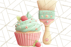 Vintage Baking Tools Clipart, Rolling Pins Whisks Mixing Png Product Image 5
