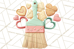 Vintage Baking Tools Clipart, Rolling Pins Whisks Mixing Png Product Image 3