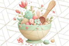 Vintage Baking Tools Clipart, Rolling Pins Whisks Mixing Png Product Image 5