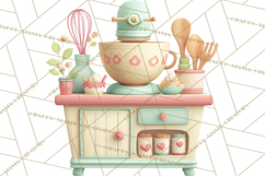 Vintage Baking Tools Clipart, Rolling Pins Whisks Mixing Png Product Image 3