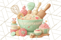 Vintage Baking Tools Clipart, Rolling Pins Whisks Mixing Png Product Image 4