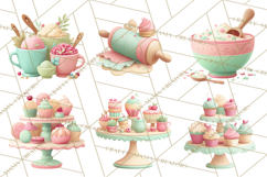 Vintage Baking Tools Clipart, Rolling Pins Whisks Mixing Png Product Image 5