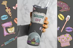 Tumbler Sublimation Sweets Bundle, Bakery PNG, Cooking PNG, Pastry Tumbler, Tumbler 20 oz