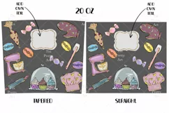 Tumbler Sublimation Sweets Bundle, Bakery PNG, Cooking PNG, Pastry Tumbler, Tumbler 20 oz