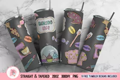 Tumbler Sublimation Sweets Bundle, Bakery PNG, Cooking PNG, Pastry Tumbler, Tumbler 20 oz