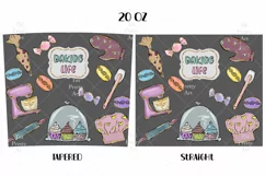 Tumbler Sublimation Sweets Bundle, Bakery PNG, Cooking PNG, Pastry Tumbler, Tumbler 20 oz