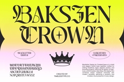 Bakszen Crown - Blackletter Display Product Image 1