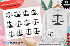Balance Scale of Justice Clipart Set Product Image 1