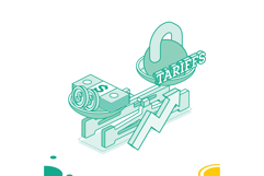 Tariffs symbol weighing down the economy. Product Image 1