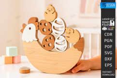 Balance Game Laser Cut|Balancing Stacking Toy|Board Game SVG Product Image 1