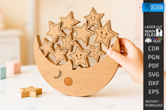 Balance Game Laser Cut|Balancing Stacking Toy|Board Game SVG Product Image 1