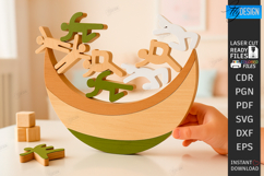 Balance Game Laser Cut|Balancing Stacking Toy|Board Game SVG Product Image 1