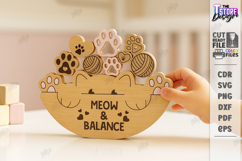 Balance Game Laser Cut|Balancing Stacking Toy|Board Game SVG Product Image 1