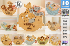 Balance Games Laser Cut Bundle | Balancing Stacking Toys SVG Product Image 1